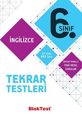 Tudem Yayınları - Bayilik 6. Sınıf İngilizce Tekrar Testleri - 1