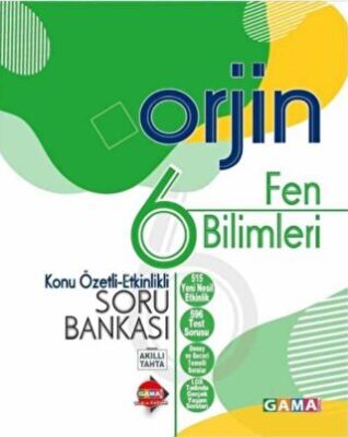 Gama Yayınları 6. Sınıf Orjin Fen Bilimleri Konu Özetli Etkinlikli Soru Bankası - 1