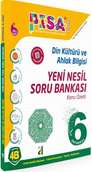Damla Yayınevi - Bayilik Pisa Yeni Nesil Din Kültürü ve Ahlak Bilgisi Soru Bankası - 6. Sınıf