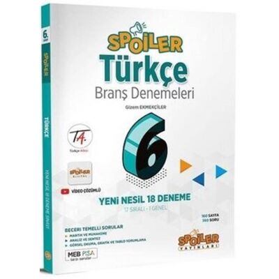 6. Sınıf Spoiler Türkçe Branş Denemeleri - 1