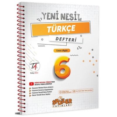 6. Sınıf Türkçe Yeni Nesil Defteri - 1