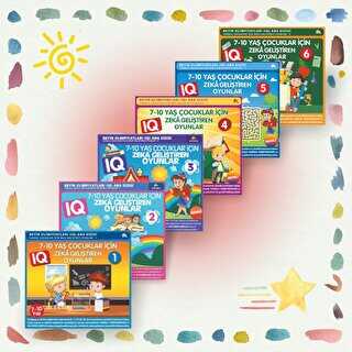 7-10 Yaş Çocuklar İçin IQ Zeka Geliştiren Oyunlar 6 Kitap Takım