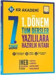 7. Sınıf 1. Dönem Tüm Dersler Yazılılara Hazırlık Kitabı - KR Akademi Yayınları