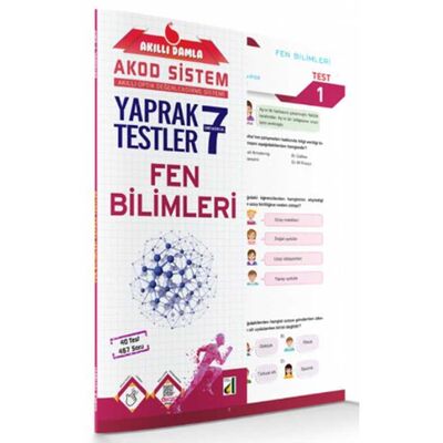 7 Sınıf Akıllı Damla Fen Bilimleri Yaprak Testi Damla Yayınevi - 1