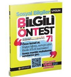 7. Sınıf Bilgili Ön Test Sosyal Bilgiler - Sadık Uygun Yayınları