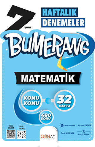 Günay Yayınları 7. Sınıf Bumerang 32 Haftalık Matematik Denemeleri