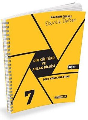 7. Sınıf Din Kültürü ve Ahlak Bilgisi Kazanım Odaklı Etkinlik Defteri kapağı