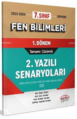 Editör Yayınevi 7. Sınıf Fen Bilimleri 1. Dönem Ortak Sınavı 2. Yazılı Senaryoları Tamamı Çözümlü - 1