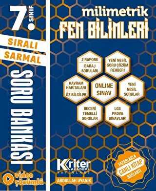 Kriter Akademi 7. Sınıf Fen Bilimleri Soru Bankası - 1