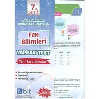 7. Sınıf Fen Bilimleri Yaprak Test - 1