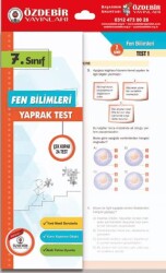 7. Sınıf Fen Bilimleri Yaprak Test - Özdebir Yayınları