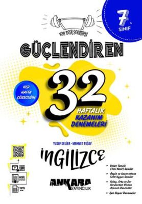 Ankara Yayıncılık 7. Sınıf Güçlendiren 32 Haftalık İngilizce Kazanım Denemeleri - 1