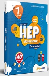 Hiper Zeka Yayınları 7. Sınıf Haftalık Hep Matematik 40 Deneme - Hiper Zeka Yayınları