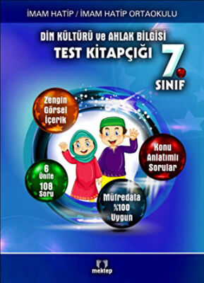 Mektep Yayınları 7. Sınıf İmam Hatip Ortaokulu Din Kültürü ve Ahlak Bilgisi Test Kitapçığı - 1