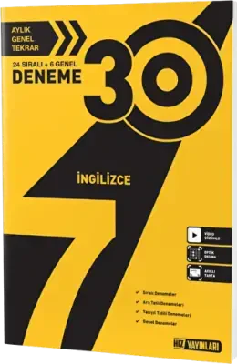 Hız Yayınları 7. Sınıf İngilizce 30`lu Deneme - Hız Yayınları