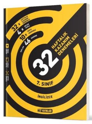 7. Sınıf İngilizce 32 Haftalık Kazanım Denemeleri - 1