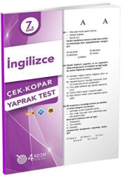 4 Adım Yayınları 7. Sınıf İngilizce Çek Kopar Yaprak Test - 4 Adım Yayınları