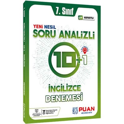 Puan Akademi Yayınları 7. Sınıf İngilizce Soru Analizli Deneme - 1