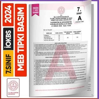 Karakutu Yayın 7. Sınıf İOKBS BURSLULUK MEB Tıpkı Basım Çıkmış Soru Kitapçığı Video-PDF Çözümlü Türkiye Geneli - 1