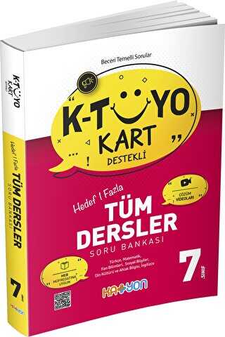 Katyon Yayınları 7. Sınıf K-Tüyo Kart Destekli Hedef Bir Fazla Tüm Dersler Soru Bankası