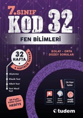 Tudem Yayınları - Bayilik 7. Sınıf Kod 32 Fen Bilimleri - 1