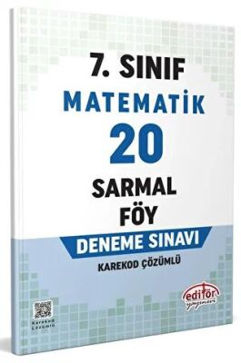 Editör Yayınevi 7. Sınıf Matematik 20 Sarmal Föy Deneme Sınavı - 1
