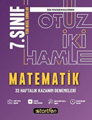 Startfen Yayınları 7. Sınıf Matematik 32 Haftalık Kazanım Denemeleri - 1