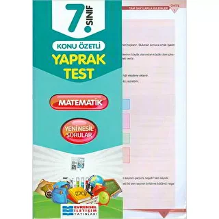 Evrensel İletişim Yayınları 7. Sınıf Matematik Konu Özetli Yaprak Test - 1