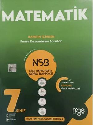 Startfen Yayınları 7. Sınıf matematik Nsb Hafta Hafta Soru Bankası - 1