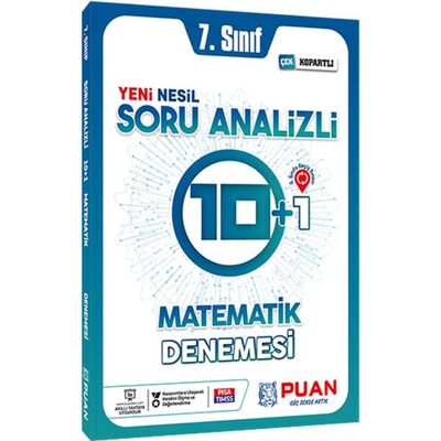 Puan Akademi Yayınları 7. Sınıf Matematik Soru Analizli Deneme - 1