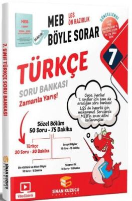 Sinan Kuzucu Yayınları 7. Sınıf Meb Böyle Sorar Türkçe Soru Bankası - 1