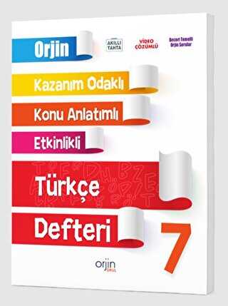 Orjin Kitap Orjin 7. Sınıf Türkçe Akıllı Defter