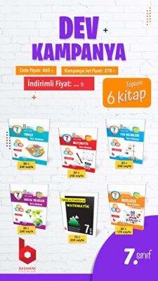 Basamak Yayınları 7. Sınıf Soru Bankası Seti 6 Kitap - 1