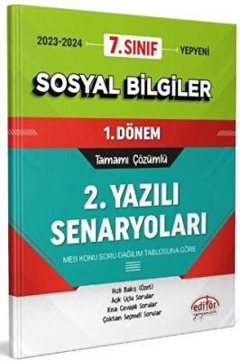 Editör Yayınevi 7. Sınıf Sosyal Bilgiler 1. Dönem Ortak Sınavı 2. Yazılı Senaryoları Tamamı Çözümlü - 1