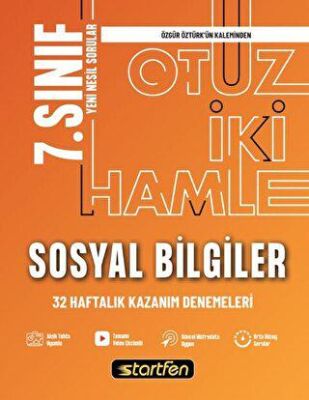 Startfen Yayınları 7. Sınıf Sosyal Bilgiler 32 Haftalık Kazanım Denemeleri - 1