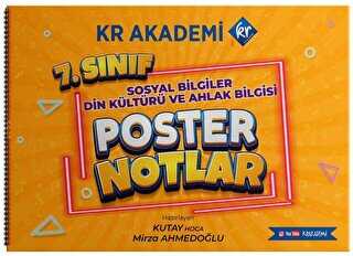 KR Akademi Yayınları 7. Sınıf Sosyal Bilgiler - Din Kültürü ve Ahlak Bilgisi Poster Notlar