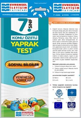 Evrensel İletişim Yayınları 7. Sınıf Sosyal Bilgiler Konu Özetli Yaprak Test - 1