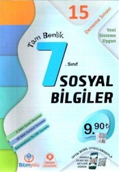 Bilimyolu Yayıncılık 7. Sınıf Sosyal Bilgiler Tam Benlik 15 Deneme Sınavı - Bilimyolu Yayıncılık