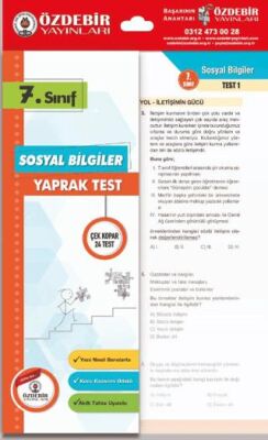 7. Sınıf Sosyal Bilgiler Yaprak Test - 1