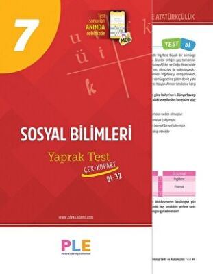 7. Sınıf - Sosyal Bilgiler - Yaprak Testi 1-32 - 1
