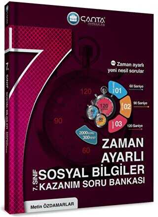 Çanta Yayınları 7. Sınıf Sosyal Bilgiler Zaman Ayarlı Kazanım Soru Bankası