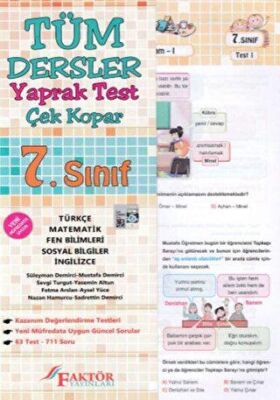 Faktör Yayınları 7. Sınıf Tüm Dersler Yaprak Test Çek Kopar - 1