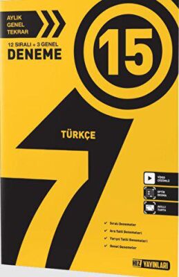 Hız Yayınları 7. Sınıf Türkçe 15 Deneme - 1