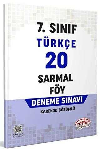 Editör Yayınevi 7. Sınıf Türkçe 20 Sarmal Föy Deneme Sınavı