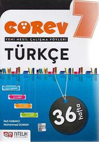 Nitelik Yayınları - Bayilik 7. Sınıf Türkçe Görev Yeni Nesil Çalışma Föyleri