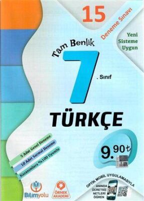 Bilimyolu Yayıncılık 7. Sınıf Türkçe Tam Benlik 15 Deneme Sınavı - 1