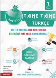 Nartest Yayınevi 7. Sınıf Türkçe Yeşil Defter Tadında Tane Tane - Nartest Yayınevi