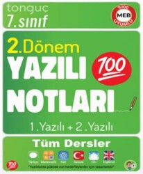 7. Sınıf Yazılı Notları 2. Dönem 1 ve 2. Yazılı - Tonguç Akademi