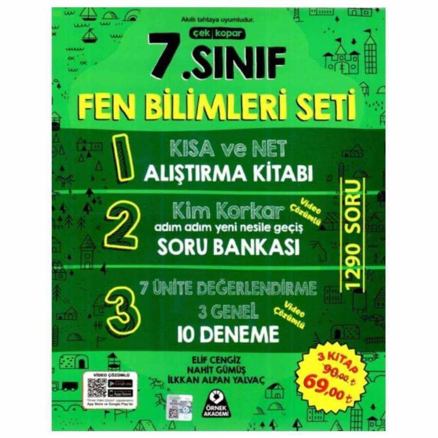 7.Sınıf Fen Bilimleri Çek Kopar Soru Bankası Seti Örnek Akademi - Örnek Akademi