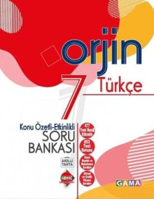 Gama Yayınları 7. Sınıf Orjin Türkçe Konu Özetli Soru Bankası - 1